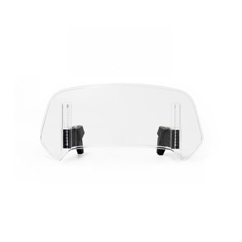 Windshield Deflector for CB500 X Motorcycle Universal Windshield Extension Adjustable Spoiler Clamp-On Windscreen Deflector for CB500X - color: A Small Transparent