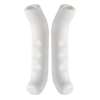 HARFINGTON 1 Pair Bike Brake Lever Cover Silicone Anti-Slip White | Brake Lever Grip Protector Handle Protection Covers Sleeve for Mountain Road Bike Cycling - color: White
