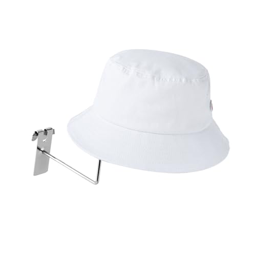 24PCS Helmet Holder Rack, Wall Mount Helmts Stand, Round Hat Racks, Hat Hanger Gridwall Hooks, Slat Panels Cap Rack for Jacket, Motorcycle Accessories (Silvery) - color: Silvery