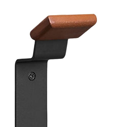 harayaa Helmet Holder Wall Mount Motorcycle Gear Rack Wooden Steel Organizer Heavy Duty Hanger Key Hook Display Suitable for Mudroom Locker Room Workshop, 7.5x5x25.5cm - size: 7.5x5x25.5cm