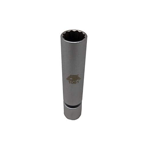 CTA Tools 1061 Spark Plug Socket with Swivel (14mm x 12 Pt) - size: 14mm Short