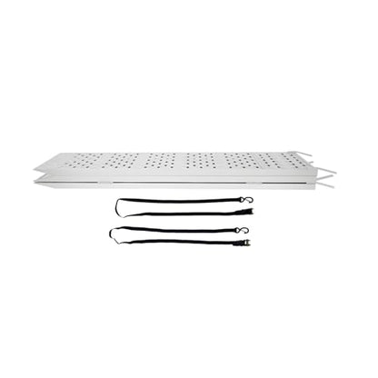Aluminum Folding ATV Ramp 1500 LBS Capacity, 54" x 77" Heavy Duty Loading Ramp with Load Straps, Extra Wide Motorcycle Ramp for Pickup Trucks, Trailers, ATVs, UTVs, Dirt Bikes, Lawn Mowers