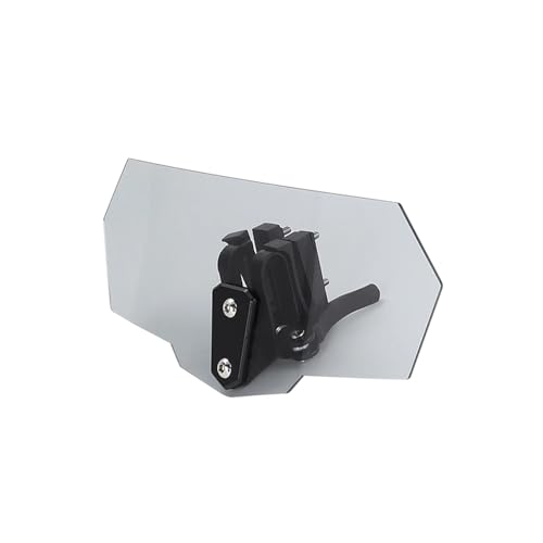 Windshield Deflectors Universal Motorcycle Risen Clip On Windscreen Windshield Extension Spoiler Air Deflector for R1200GS Windshield - color: Gray-Black Bracket