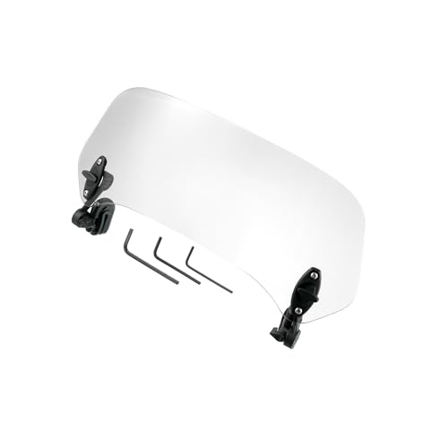 ACROPIX 37cm Motorcycle Windshield Motorcycle Wind Deflector Clear Lens Adjustable Clip Windshield Extension Universal Fit for Most Motorcycle Scooter Car Parts