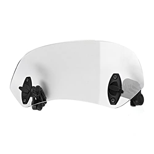 Aramox Motorcycle Windshield, Adjustable Clip On Wind Deflector, 11 Inch Windscreen Accessories