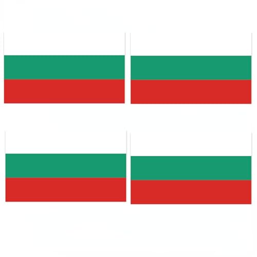4 PCS Flag Stickers - Bulgaria Flag Stickers Decals for Cup Computer Laptop Car Bumper Window Helmet Musical Instrument with Smooth Surface - size: Bulgaria