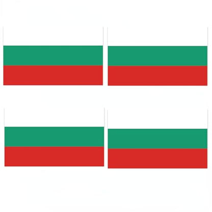 4 PCS Flag Stickers - Bulgaria Flag Stickers Decals for Cup Computer Laptop Car Bumper Window Helmet Musical Instrument with Smooth Surface - size: Bulgaria