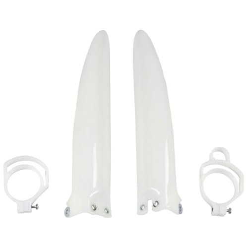 UFO PLAST Lower Fork Cover Set - Replacement Dirt Bike Front Suspension Guard - Compatible with Kawasaki KX100 1998-2013/KX85 2001-2013/KX80 1998-2000 (White KA03711-280) - color: White KA03711-280
