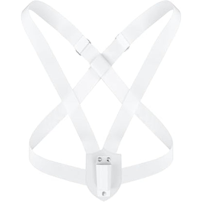 Jecery Double Strap Parade Flag Carrier Parade Harness Color Guard Flag Pole Holder Nylon Sling Carrying Belt for Parades(White) - color: White, style: Double Strap