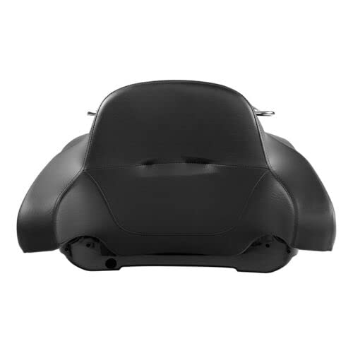 TCMT King Motorcycle Trunk Box Backrest Pad Top Rack Mounting Rack Fit For Harley Touring 1997-2008 Electra Glide Road Glide Street Glide Pack - color: With Speaker Holes: Style D Chrome Rack