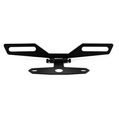 Adjustable Motorcycle License Plate Mount, Folding License Plate Tail Light Holder Rear Bracket Mount for Motorcycle Bike - color: Black