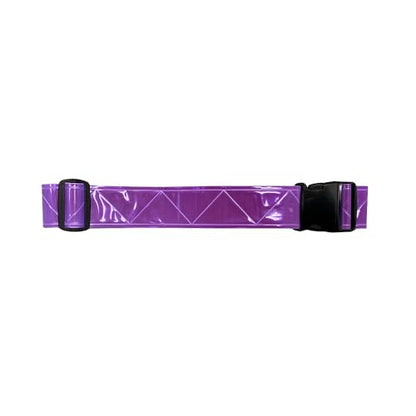 Reflective Running Belt, High Visibility Safety, Adjustable Belt for Running, Walking & Cycling - color: Purple