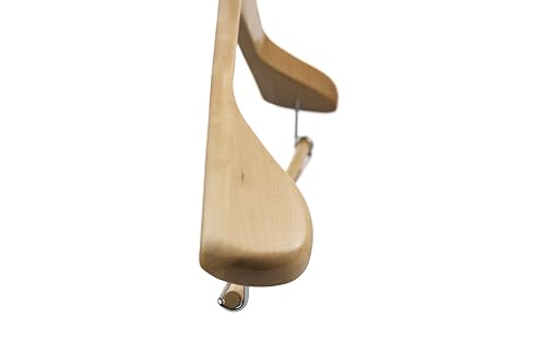 DEILSY™ Natural Suit Hangers for Men with Non-Slip Pants Bar & 360° Swivel Hook - Smooth Finish Wooden Coat Hangers, Heavy Duty Wooden Hanger – Pack of 6 - color: Natural
