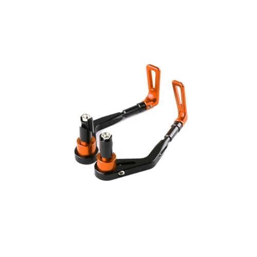 Motorcycle Handguard Lever 14mm-17mm Universal Motorcycle Handlebar Hand Guards Adjustable for MT09 MT07 for S1000RR CRF450 for - color: Orange