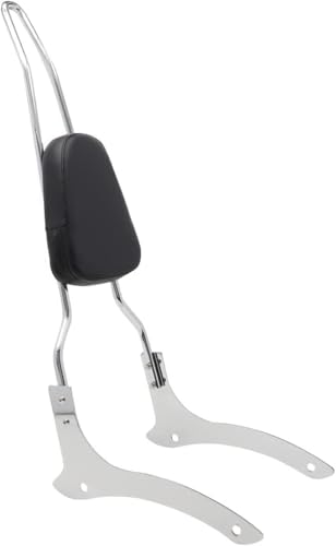 Chrome Motorcycle Rear Seat Backrest Sissy Bar Back Rest Compatible For Yamaha Vstar 1100 XVS 1100 DragStar 1100 Classic (Chrome)