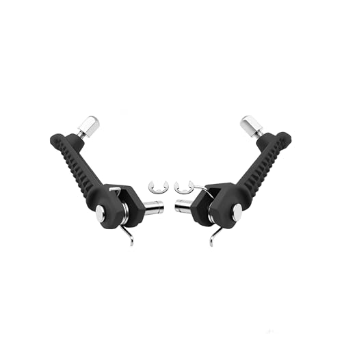 Motorcycle Footpeg Front Footpegs Footrests Fit for Yamaha YZF R6 1999-2012 YZF R1 1998-2014 R6S 2003-2008 - color: Black-Front