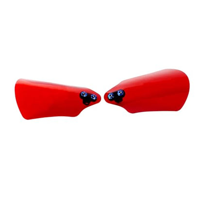 Transparent Red PMMA Acrylic Hand Grip Handguard Windshield Wind Air Deflector on Handleabar Fits for Harley Davidson Softail Dyna Sporster Touring (Red)