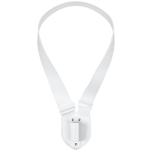 Jecery Single Strap Parade Flag Carrier Parade Harness Color Guard Flag Pole Holder Nylon Sling Carrying Belt for Parades(White) - color: White, style: Single Strap