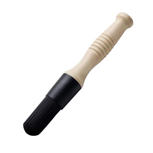 Car Parts Washer Brush, Bullet Head Parts Cleaning Brush for Cleaning Car Interior Exterior, Engine Parts, Wheel Bearing, Boats, Household Grime (Beige/Black) - color: Beige/Black