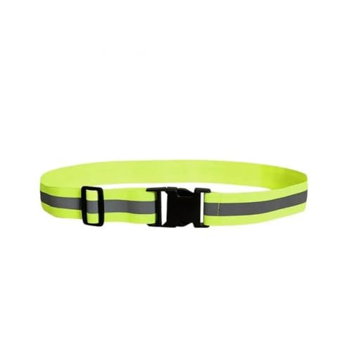 Reflective Bands 10pcs Waist Adjustable Reflective Waistband Belts Elastic 4 * 1.5cm Sport Safety Belts Night Safety Gear for Cycling Running - color: Light Green
