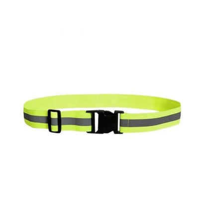 Reflective Bands 10pcs Waist Adjustable Reflective Waistband Belts Elastic 4 * 1.5cm Sport Safety Belts Night Safety Gear for Cycling Running - color: Light Green
