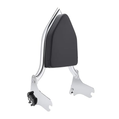 Detachable Sissy Bar Backrest, Motorcycle Rear Passenger Backrest Cushion Pad Fit for Harley Touring CVO/Road King Street Road Electra Glide 1997-2008(Chromed Silver) - color: Chromed Silver