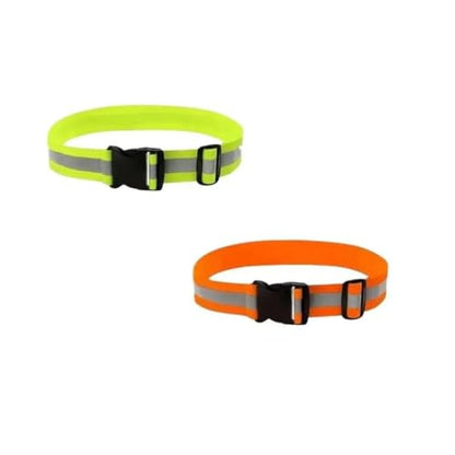 Reflective Bands 8pcs Adjustable Elastic Reflective Belts for Running High Visible Night Safety Gear for Cycling Running - color: Fluorescence green
