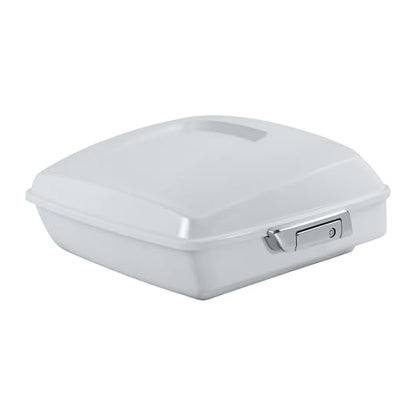 TCT-MOTORPARTS Chopped Luggage Trunk w/Wrap-Around Backrest Pad + Black Two-Up Mounting Rack Fit For Harley Street Glide Special 2020 Stone Washed White Pearl - color: Fit for Stone Washed White Pearl #4