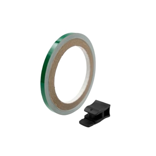 Keiti Reflective Wheel Stripes with Applicator Tool 7mm x 6M (Green) - color: Green