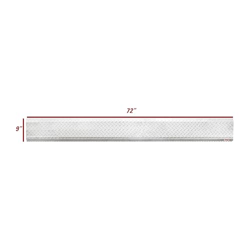 Extreme Max 3005.9065 Hinged Aluminum Trailer Door Slider Plate - 72" x 9" - size: 72" x 9"