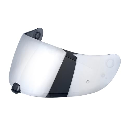 C70 Helmet Visor Replacement Face Shield Compatible with C70/ HJ20M/ FG-17/ FG-ST/IS-17 Motorcycle Helmets (Chrome Silver) - color: Chrome Silver