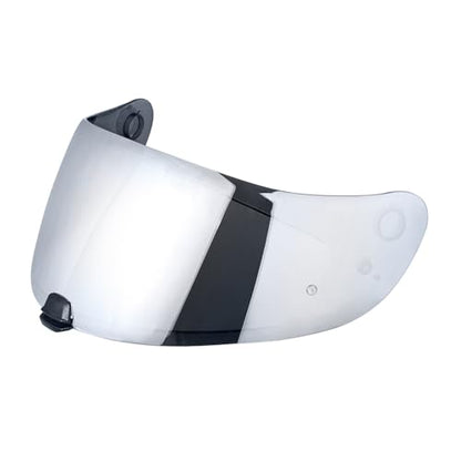 C70 Helmet Visor Replacement Face Shield Compatible with C70/ HJ20M/ FG-17/ FG-ST/IS-17 Motorcycle Helmets (Chrome Silver) - color: Chrome Silver