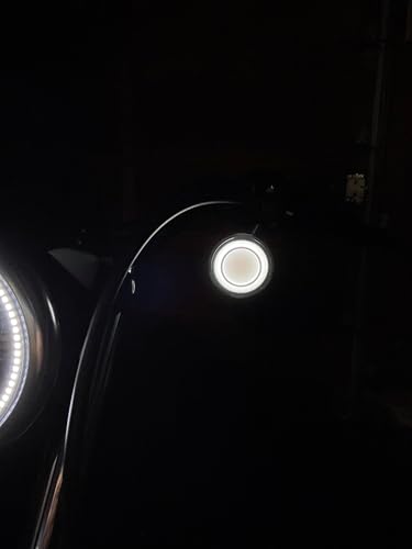 Eagle Lights HALOS 2" LED Turn Signal Kit for Harley-Davidson® Motorcycles – Front & Rear 1157 Run/Brake/Turn with White Halo Running Light, Plug & Play