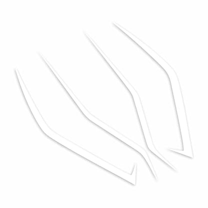 Awonderful Motorcycle Fairing Sticker Decal, Reflective Vinyl Decal with Strong Stickiness for Kawasaki Ninja400 H2 H2SX,4 Pcs Per Set (White) - color: White