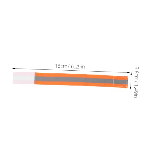 POPETPOP 4pcs Adjustable High Visibility Straps for Night Riding Safety Lightweight Ankle Arm Bands for Mountain Biking and Outdoor Sports