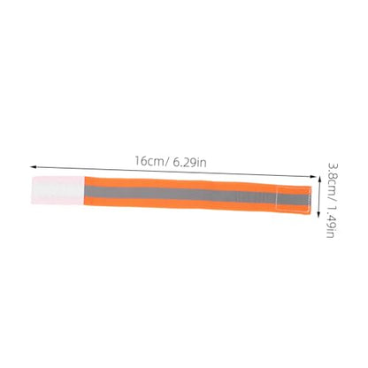 POPETPOP 4pcs Adjustable High Visibility Straps for Night Riding Safety Lightweight Ankle Arm Bands for Mountain Biking and Outdoor Sports