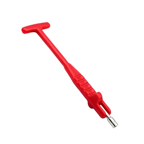 Car Tire Valve Stem Puller/Installer Tool with T Handle, No Scratch Car Valve Stem Remover Extender Adapter Replacement, Universal Car Tire Valve Stem Removal and Installation Repair Tool(Red) - color: Red