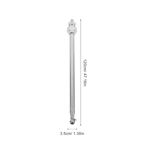 Adjustable Bike Flag Pole, 47in/120cm Retractable Aluminum Alloy Golf Cart Flag Holder, Motorcycle Flagpole Mount Stroller Flagpole for Bicycle Mountain Road Bicycle Atv