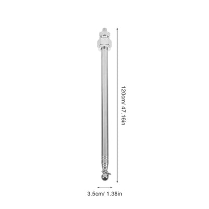 Adjustable Bike Flag Pole, 47in/120cm Retractable Aluminum Alloy Golf Cart Flag Holder, Motorcycle Flagpole Mount Stroller Flagpole for Bicycle Mountain Road Bicycle Atv