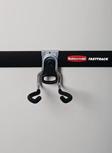 Rubbermaid Garage Fasttrack Power Tool Holder Satin Nickel Wall Mounted Storage System Holds up to 50 pounds for Home/Garage/Tool Organization (Pack of 6) - size: 1 Count (Pack of 6), style: Power-Tool Hook