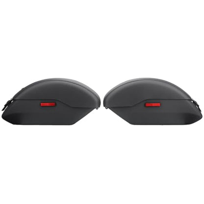 Motorcycle Quick Release Semi-Rigid Saddlebags W/Reflectors & Mounting Spools Fits for Indian Scout Sixty ABS, Scout ABS, Scout Sixty,Pair,Black
