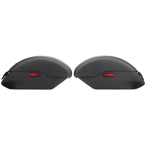 Motorcycle Quick Release Semi-Rigid Saddlebags W/Reflectors & Mounting Spools Fits for Indian Scout Sixty ABS, Scout ABS, Scout Sixty,Pair,Black