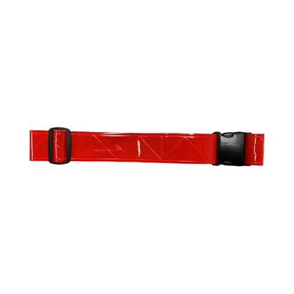 Reflective Running Belt, High Visibility Safety, Adjustable Belt for Running, Walking & Cycling - color: Red