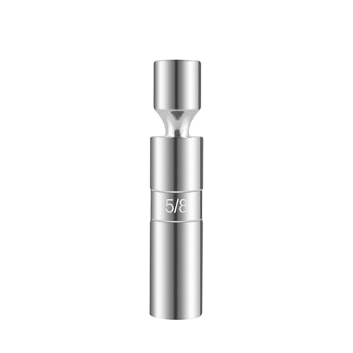A ABIGAIL 5/8" Swivel Magnetic Spark Plug Socket 3/8 Inch Drive x 4" Total Length 12-Point 360 Degree Swivel Thin Wall Spark Plug Socket Removal Tool Cr-V Steel - size: 5/8”- 4inch