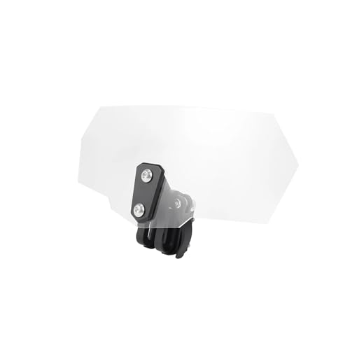 Windshield Deflectors Universal Motorcycle Risen Clip On Windscreen Windshield Extension Spoiler Air Deflector for R1200GS Windshield - color: Clear-Black Bracket