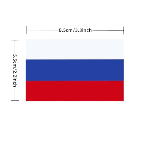 4 PCS Flag Stickers - Russia Flag Stickers Decals for Cup Computer Laptop Car Bumper Window Helmet Musical Instrument with Smooth Surface - size: Russia