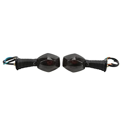 Fydun Motorcycle Turn Signals, 12V Motorcycle Front Indicator Turn Signal Universal Lamp for DL 1000 V Strom 20062012(Black) - color: black
