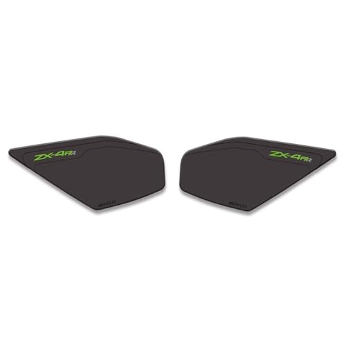NIGHT CAT Compatible ZX-4R ZX4R/RR 2023 Motorcycle Fuel Tank Pad Kit Side Fuel Knee Guard Sticker Fuel Tank Protector(Black Green) - color: Black Green