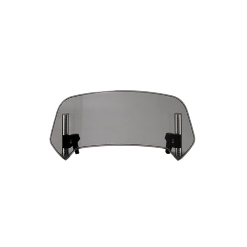 Windshield Deflector for CB500 X Motorcycle Universal Windshield Extension Adjustable Spoiler Clamp-On Windscreen Deflector for CB500X - color: A Small Smoke