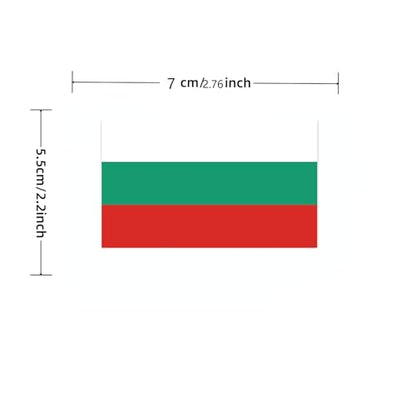 4 PCS Flag Stickers - Bulgaria Flag Stickers Decals for Cup Computer Laptop Car Bumper Window Helmet Musical Instrument with Smooth Surface - size: Bulgaria